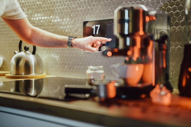 Making coffee is now easy with the convenience of touch screen monitors.