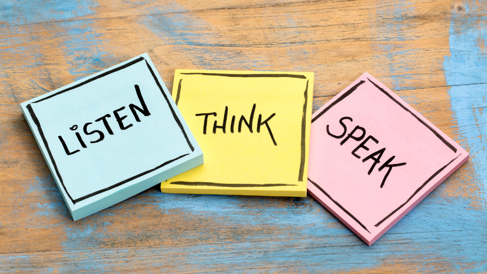 Active listening involves a mindful process of listening, thinking, and speaking, promoting clarity and effective interaction.