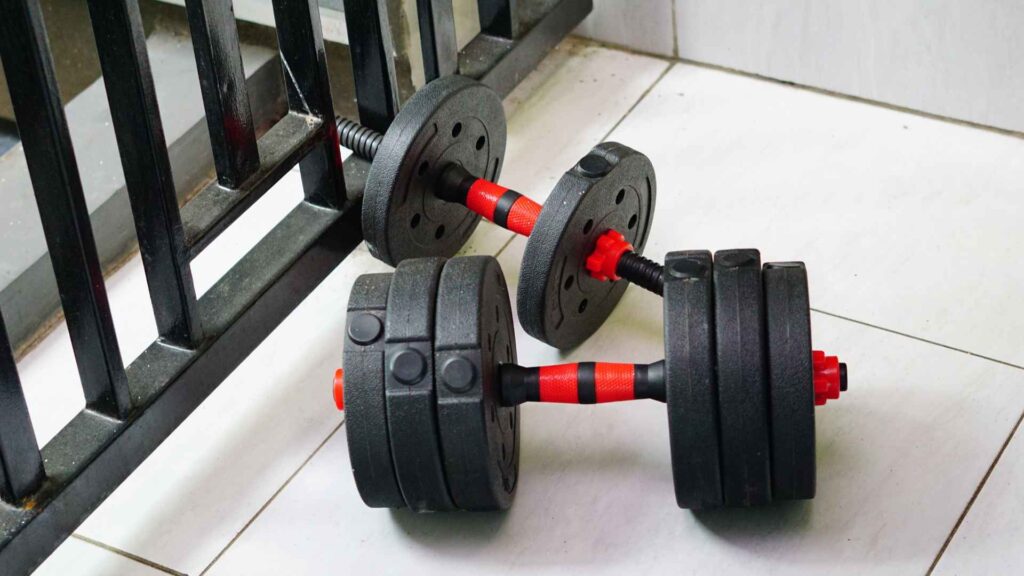 Adjustable dumbbells.