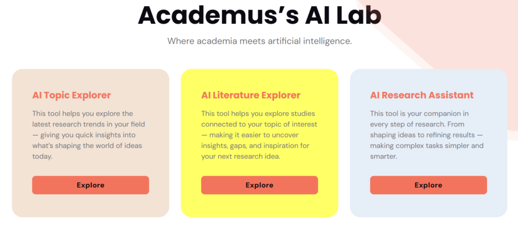 Academus’s AI Lab: Newest feature in Researchmate.net, made by researchers for researchers.